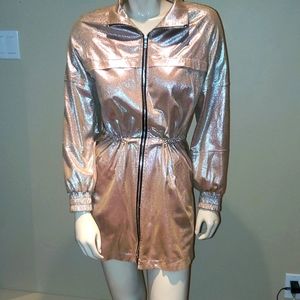 Guess Metallic Rose Gold Cinched Jacket